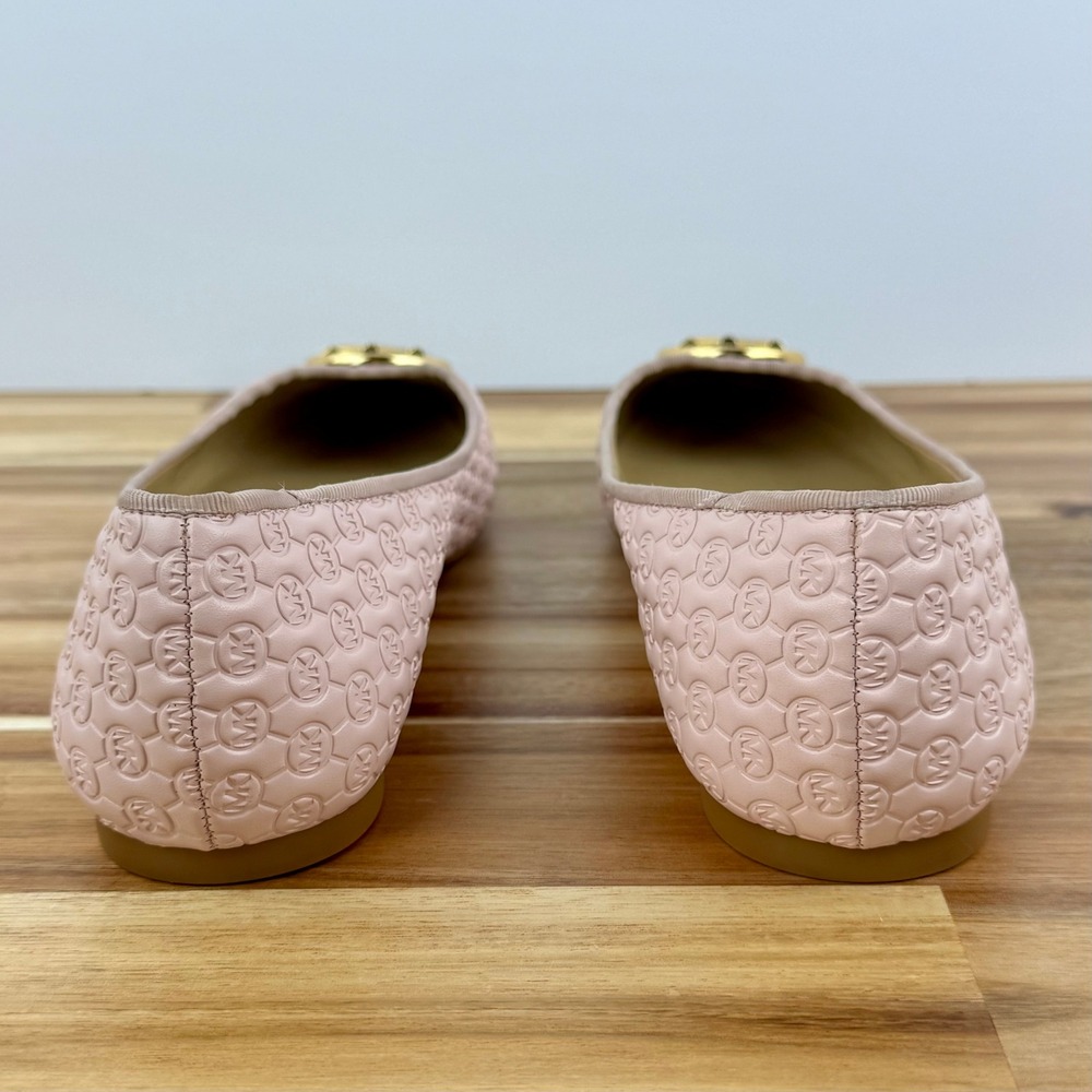 Michael Kors Ballet Flats Rose Gold Cap Toe Logo Detail Size 8M - Picture 5 of 9